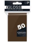 Protecții pentru cărți Ultra Pro PRO - Gloss Standard Size, Brown (50 buc.) - 1t