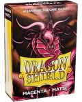 Protecții pentru cărți de joc Dragon Shield Sleeves - Small Matte Magenta (60 buc.) - 1t
