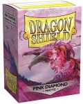 Protecții pentru cărți de joc Dragon Shield Sleeves - Matte Pink Diamond (100 buc.) - 1t