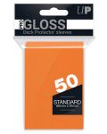 Protecții pentru cărți Ultra Pro PRO - Gloss Standard Size, Orange (50 buc.) - 1t