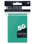 Protecții pentru cărți Ultra Pro PRO - Gloss Standard Size, Aqua (50 buc.) - 1t