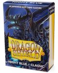 Protecții pentru cărți de joc Dragon Shield Sleeves - Small Night Blue (60 buc.) - 1t