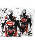 Protecții pentru cărți Dragon Shield - Matte Dual Art Sleeves Standard Size, Superman Core (100 buc.) - 2t