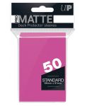 Protecții pentru cărți  Ultra Pro - PRO-Matte Standard, Bright Pink (50 buc.) - 1t
