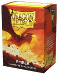Protecții pentru cărți de joc Dragon Shield Dual Sleeves - Matte Ember (100 buc.) - 1t