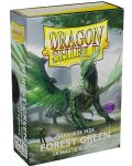 Protecții pentru cărți de joc Dragon Shield Sleeves - Small Matte Forest Green (60 buc.) - 1t