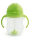 Cupă de tranziție cu manere Munchkin - Click Lock Weighted Straw, verde - 2t