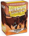 Protecții pentru cărți de joc Dragon Shield Sleeves - Matte Copper(100 buc.) - 1t