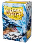 Protecții pentru cărți de joc Dragon Shield Sleeves - Matte Sapphire (100 buc.) - 1t