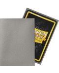 Protecții pentru cărți de joc Dragon Shield - Argint mat (100 buc.) - 3t