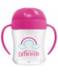Cupa de tranziție Dr. Brown's cu vârf moale - 180 ml, roz - 1t