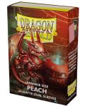 Protecții pentru cărți de joc Dragon Shield Dual Sleeves - Small Matte Peach (60 buc.) - 1t