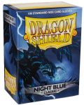 Protecții pentru cărți de joc Dragon Shield Classic Sleeves - Night Blue (100 buc.) - 1t