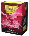 Protecții pentru cărți de joc Dragon Shield Dual Sleeves - Matte Fury (100 buc.) - 1t