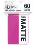 Protecții pentru cărți Ultra Pro - Eclipse Matte Small Size, Hot Pink (60 buc.)  - 1t