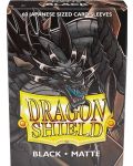 Protectoare pentru carduri Dragon Shield Sleeves - Small Matte Black (60 buc.) - 1t