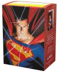 Protecții pentru cărți Dragon Shield - Brushed Art Sleeves Standard Size, Superman (100 buc.) - 1t