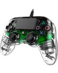 Controller Nacon за PS4 - Wired Illuminated Compact Controller, crystal green - 3t