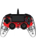Controller Nacon pentru PS4 - Wired Illuminated Compact Controller, crystal red - 6t