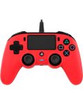 Controller Nacon за PS4 - Wired Compact, rosu - 1t