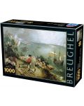 Puzzle D-Toys de 1000 piese - Peisajul cu caderea lui Icarus, Pieter Bruegel  - 2t
