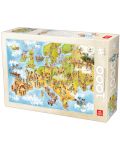 Puzzle Deico Games de 1000 piese - Cartoon Map Europe - 1t