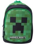 Ghiozdan pentru grădiniță Minecraft - Creeper, 2 compartimente - 2t