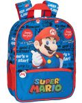 Rucsac pentru grădiniță Panini Super Mario - Albastru, 1 compartiment - 1t