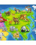 Puzzle Ravensburger de 30 piese - Harta cu animalele lumii - 5t