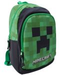 Ghiozdan pentru grădiniță Minecraft - Creeper, 2 compartimente - 1t