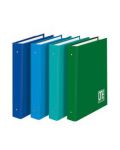Suport vertical pentru documente 4 inele One Color, А4, carton lucios 35 mm - Albastru verde - 1t
