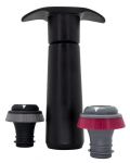 Pompa manuală cu vacuum Vin Bouquet - 2 dopuri, negru - 2t