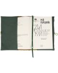 Rochie pentru carte: Inimioare verzi, fond verde, dantela (Coperta textila cu nasture) - 8t
