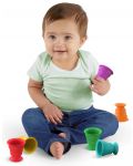 Jucării tactile pentru baie Baby Einstein - Căni empilabile Stack & Squish - 2t