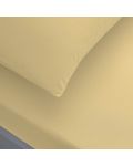 Set cearșaf cu elastic și feță de pernă TAC - 100% bumbac, pentru 100 x 200 cm, galben - 1t