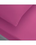 Set cearșaf cu elastic și 2 fețe de pernă TAC - 100% bumbac, pentru 160 x 200 cm, roz închis - 1t