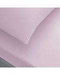 Set cearșaf cu elastic și 2 fețe de pernă TAC - 100% bumbac, pentru 160 x 200 cm, roz - 2t