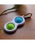 Breloc jucarie-senzoriala Tomy Fat Brain Toys - Simple Dimple, albastru/verde - 2t