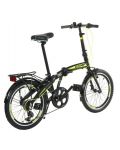 Bicicleta de oras pliabila CAMP - Q10, 20", negru/galben - 5t