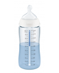 Biberon Nuk First Choice - Temperature control, cu suzeta din siliconm 30 ml, alb, animalute - 2t
