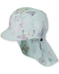 Pălărie cu panou pentru gât și protecție UV 50+ Sterntaler - Fluturi, 53 cm, albastrâ - 1t