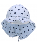 Palarie cu protectie UV 50+ Sterntaler - Cu puncte, pentru o fată, 45 cm, 6-9 luni, albastru  - 4t
