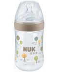NUK for Nature Silicone Soother Bottle - 260 ml, mărimea M, bej - 1t