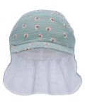 Pălărie cu gât din material textil și protecție UV 50+ Sterntaler - 51 cm, 18-24 luni, verde - 2t