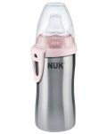 Sticla cu vârf de silicon Nuk - Active Cup,cu efect termic, 215 ml, roz - 1t
