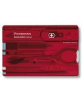 Cutit-harta de buzunar elvetian Victorinox - SwissCard, 10 functii, rosu - 1t