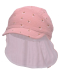 Pălărie cu gât din material textil și protecție UV 50+ Sterntaler - 55 cm, 4-6 ani, roz - 1t