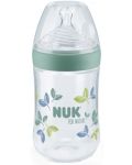 NUK for Nature Silicone Soother Bottle - 260 ml, mărimea M, verde - 1t