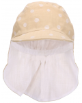 Pălărie cu gât din material textil și protecție UV 50+ Sterntaler - La puncte, 51 cm, 18-24 luni - 2t