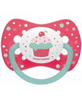 Suzeta din silicon Canpol Cupcake - 6-18 luni, roz - 1t